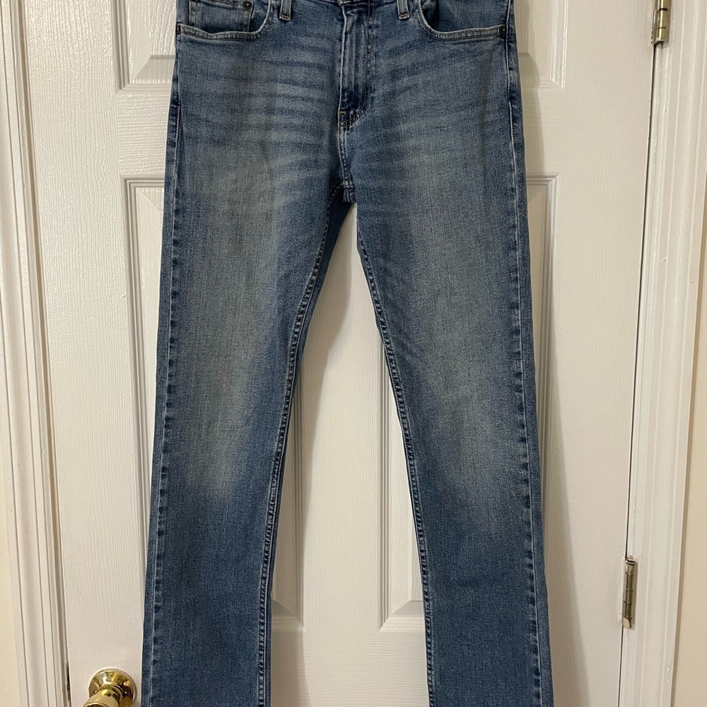 Hollister Men's Slim Straight Epic Flex Blue Jeans